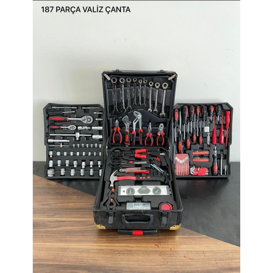 MELZOHOME 190 PARÇA FULL SET VALİZ TAKIM ÇANTASI 